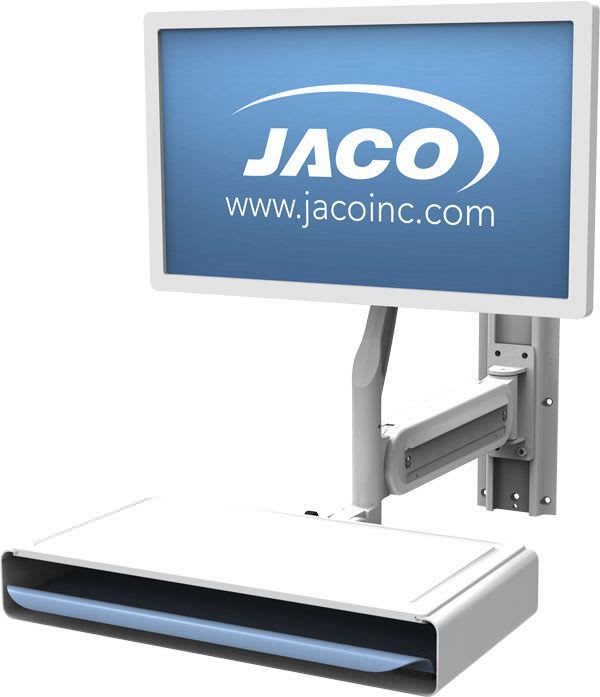 Medical monitor support arm / wall-mounted / with keyboard arm WA-40, WA-60 JACO, INC.