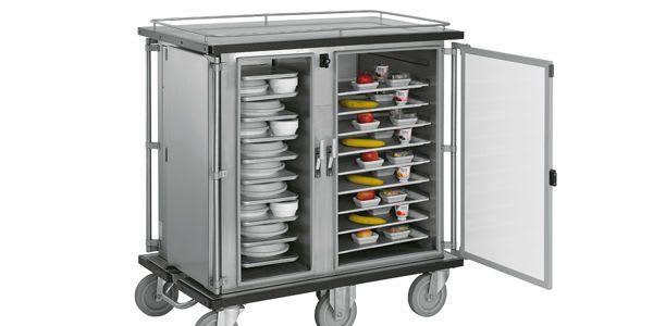 Distribution trolley / meal / with hinged door / closed-structure Transtronic evo ISECO FRANCE