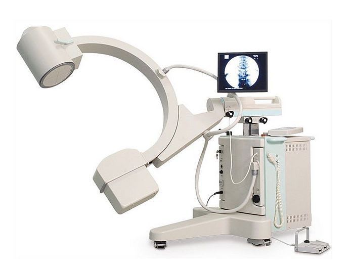 Mobile C-arm / with integrated video monitor RADIUS SINGLE Intermedical