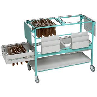 Medical record trolley / with drawer / vertical-access MR440 Bristol Maid Hospital Metalcraft