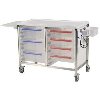 Treatment trolley / with drawer / stainless steel ECT208NH series Bristol Maid Hospital Metalcraft