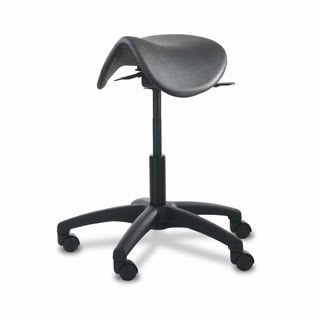 Medical stool / height-adjustable / on casters / saddle seat 5201 Bristol Maid Hospital Metalcraft