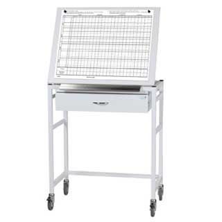 Medical record trolley / with drawer / horizontal-access CBT075 Bristol Maid Hospital Metalcraft