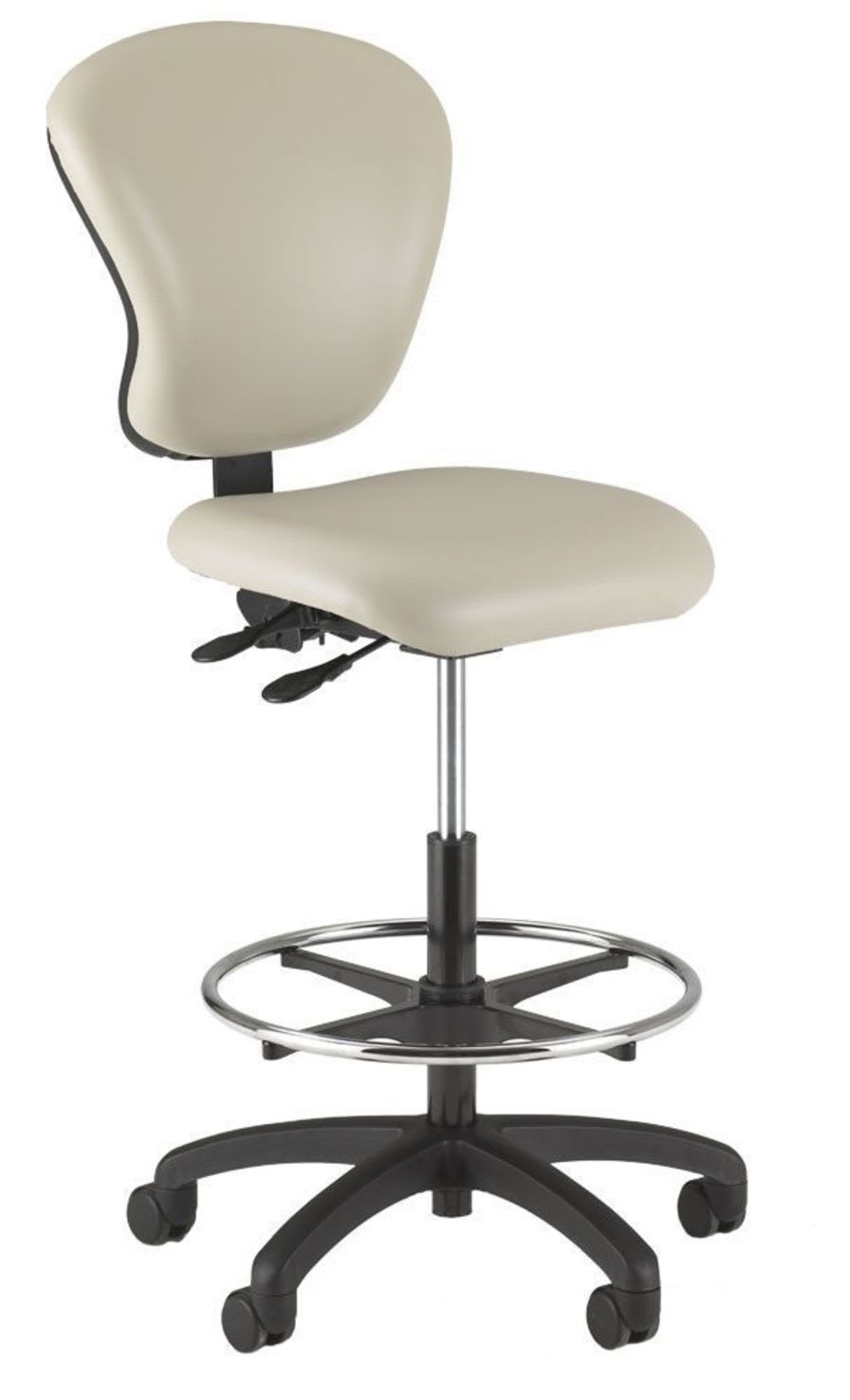Medical stool / height-adjustable / on casters / with backrest 851CF Intensa