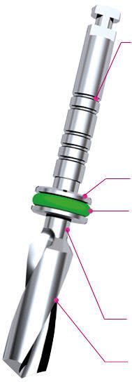 Implantology drill bit / parodontal / stainless steel RBS® DRILLS IMPLANTS DIFFUSION INTERNATIONAL