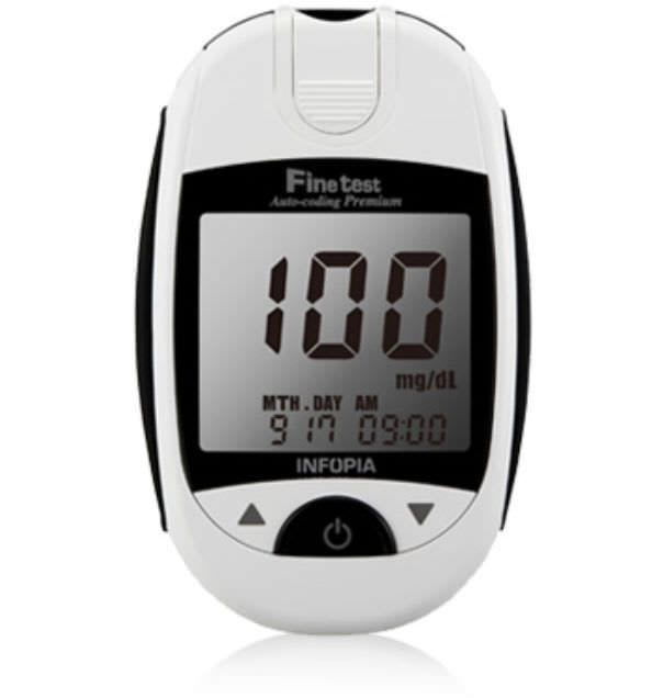 Blood glucose meter 10 - 600 mg/dL | Finetest Auto Coding Premium Infopia