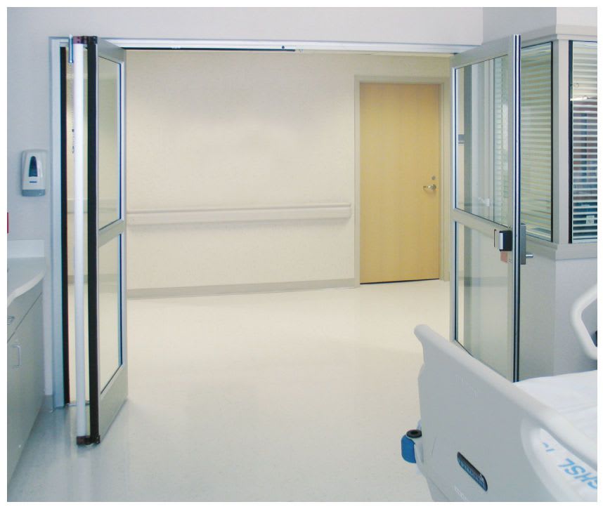 Hospital door / laboratory / folding / with glass panel Horton Doors