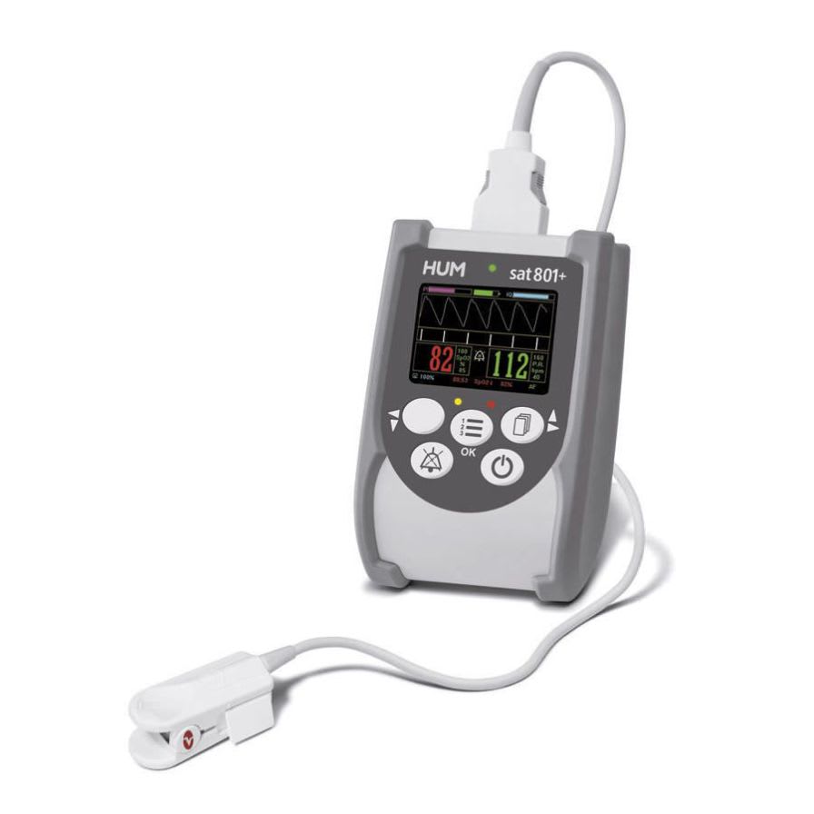 Handheld pulse oximeter / with separate sensor AEROcheck® sat801+ HUM