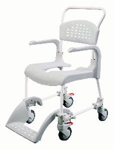 Shower chair / commode / on casters / height-adjustable Etac Clean etac