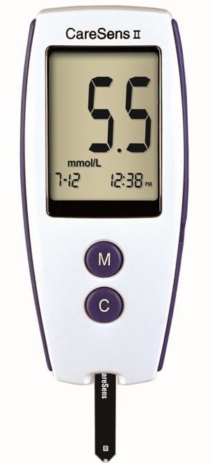 Blood glucose meter 20 - 600 mg/dL | CareSensII i-Sens