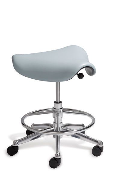 Medical stool / on casters / height-adjustable / saddle seat Saddle/Pony Saddle Humanscale Healthcare