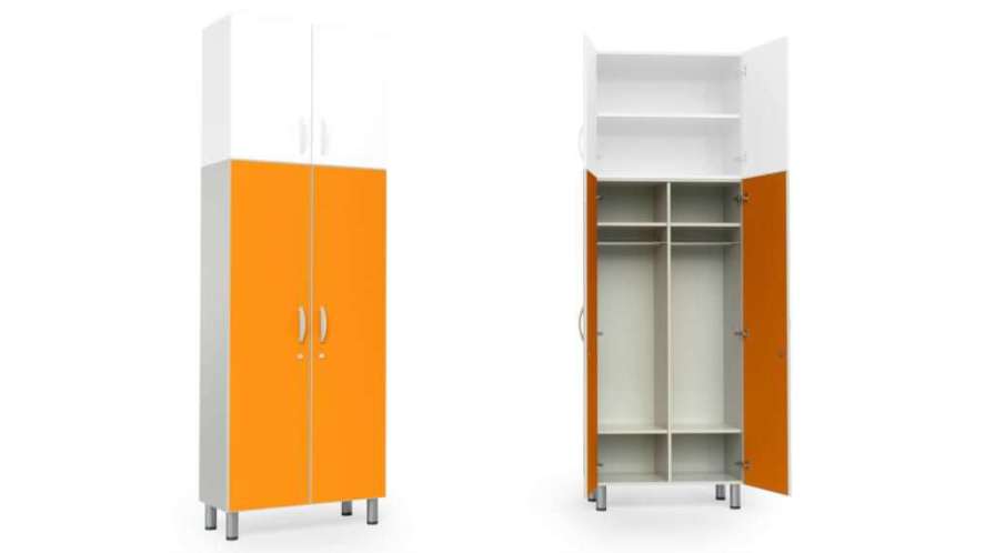 Medical cabinet / patient room / with clothes rack / 2-door HA1205 Givas