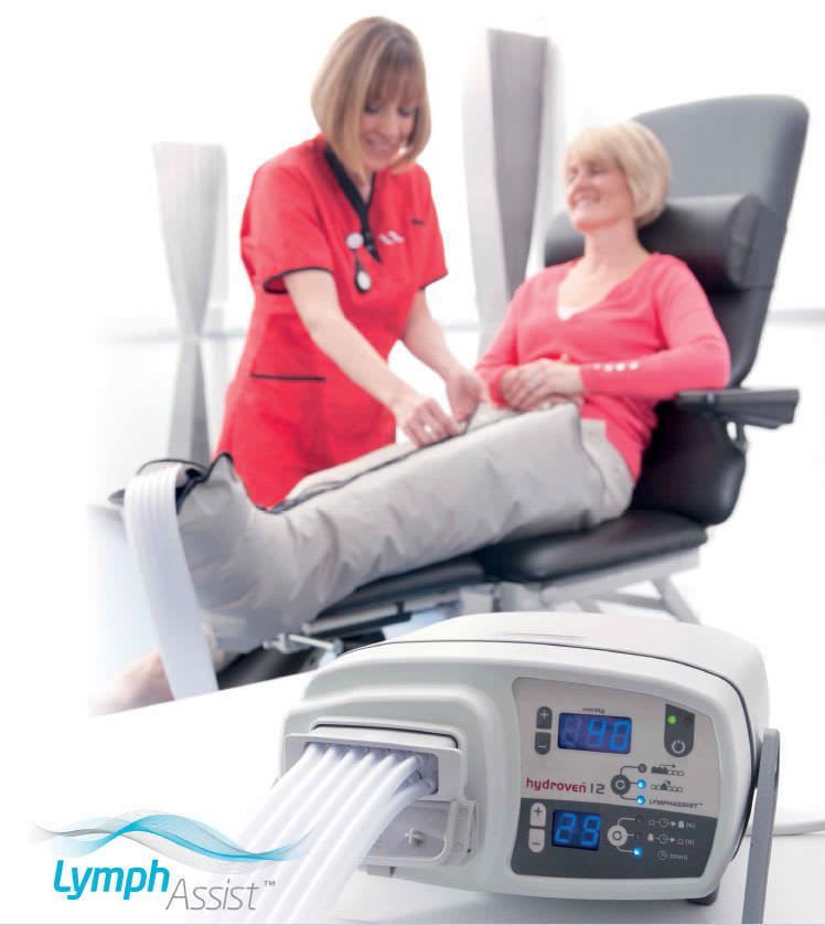 Pressure therapy unit, (physiotherapy) with leg garment / 12 independent cells hydroven® 12 Huntleigh Diagnostics