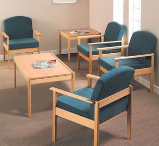 Waiting room chair / with backrest Thatcher T1011CUR Healthcare Design