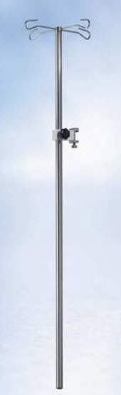 4-hook IV pole / rail-mounted 557-3100 HEYER Medical