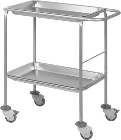 Dressing trolley / stainless steel / 2-tray H-17 Hidemar