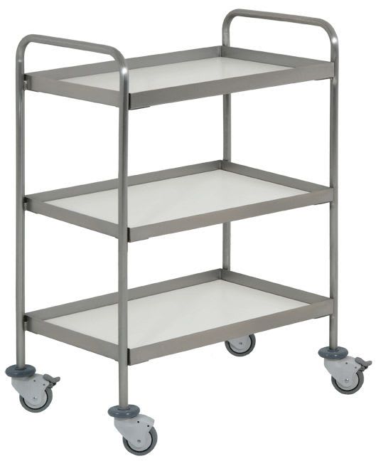 Dressing trolley / stainless steel / 3-tray H-233 Hidemar