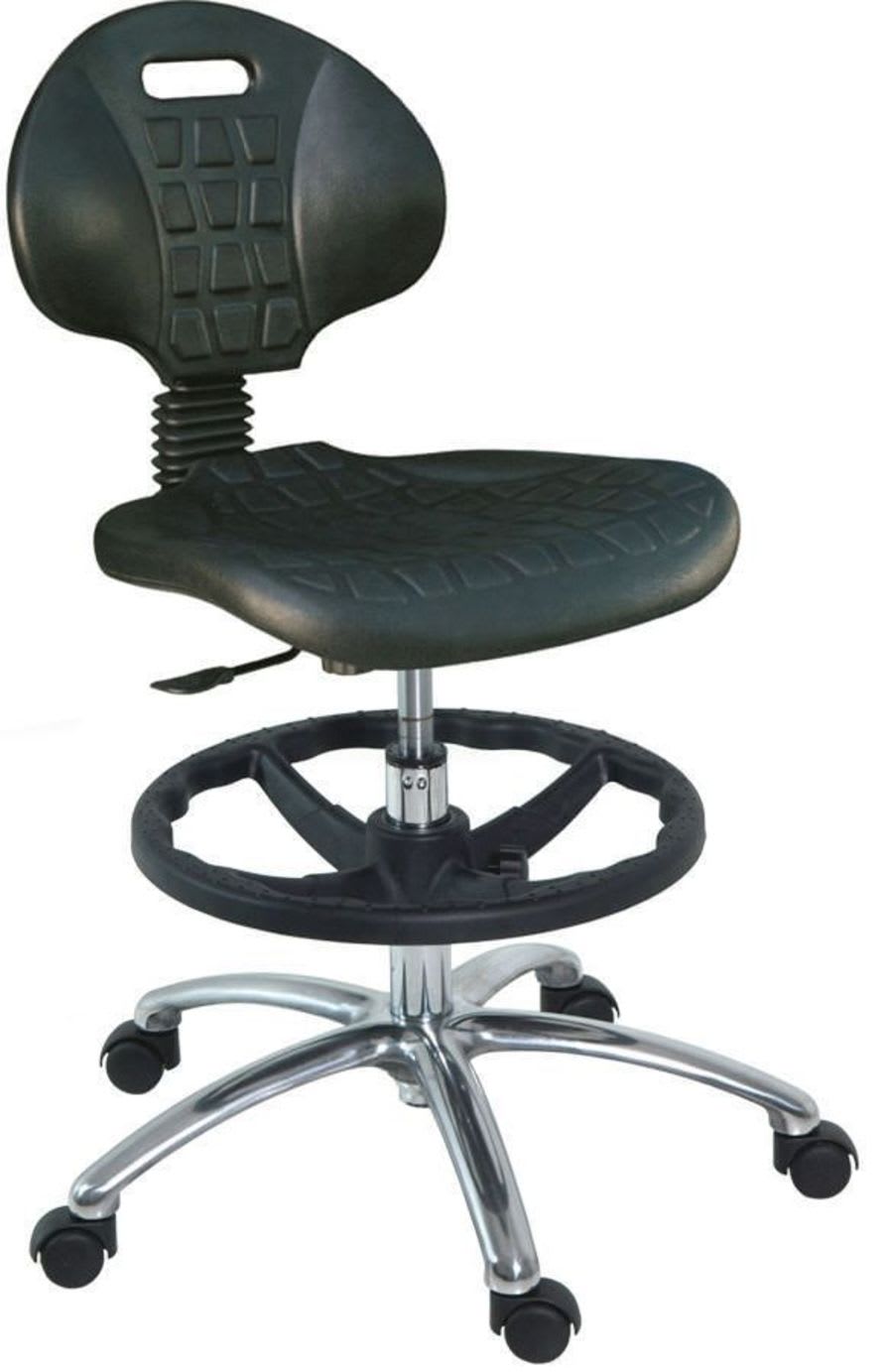 Medical stool / on casters / height-adjustable / with backrest H-196 Hidemar