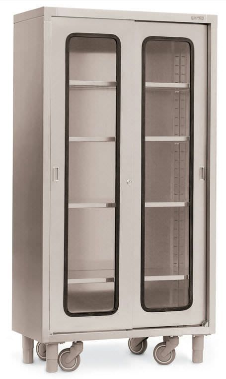 Storage cabinet / operating room / on casters / stainless steel ARMADI Francehopital
