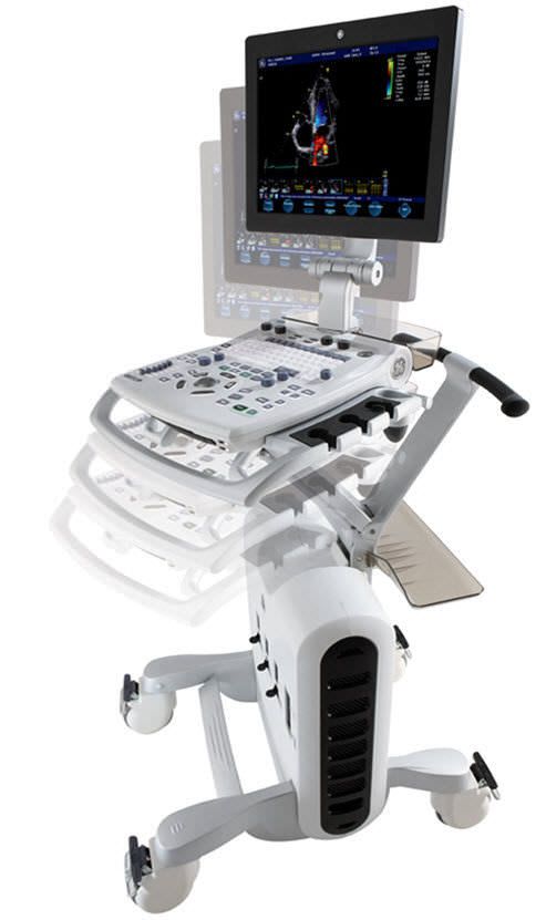 Ultrasound system / on platform, compact / for cardiovascular ultrasound imaging Vivid S6 GE Healthcare