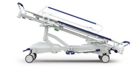 Transport stretcher trolley / X-ray transparent / height-adjustable / hydraulic Gardhen Bilance