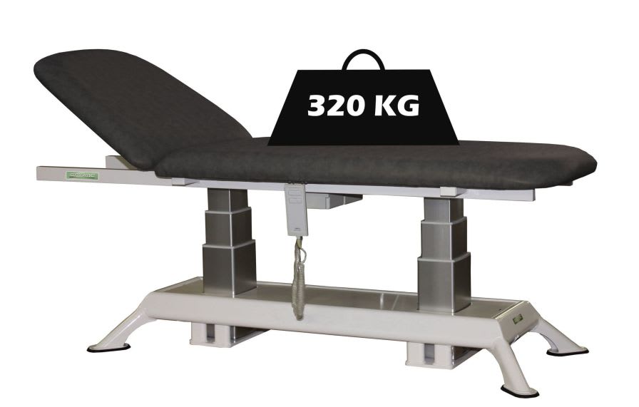 Electrical examination table / height-adjustable / 2-section / bariatric Genin Medical