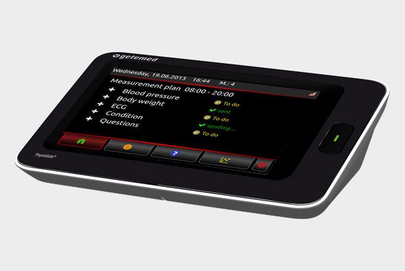 Vital sign telemonitoring system / with touchscreen PhysioGate® PG 1000 GETEMED Medizin- und Informationstechnik