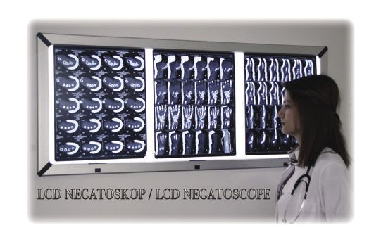 White light X-ray film viewer / 3-section PEGA III Elektro-mag