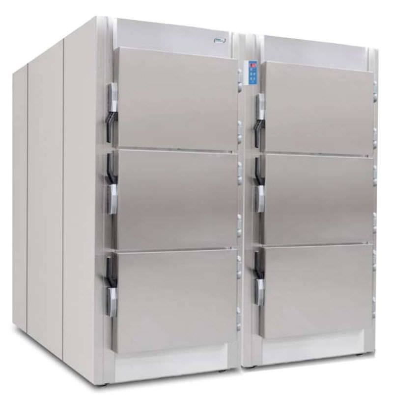 6-body refrigerated mortuary cabinet MMC 6.6 EVERmed