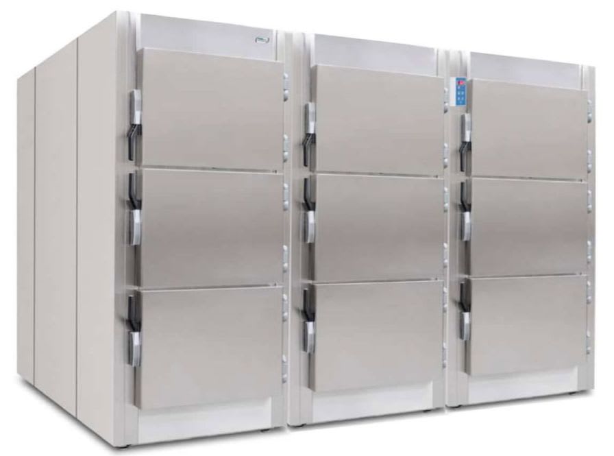 9-body refrigerated mortuary cabinet MMC 9.9 EVERmed
