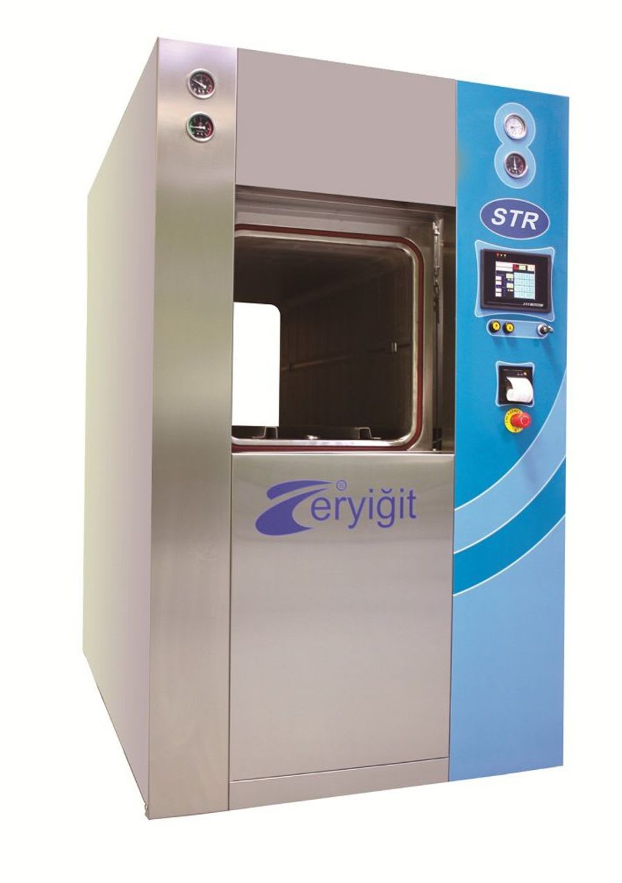 Medical autoclave / vertical / with sliding door STR 7715D ERYIGIT Medical Devices