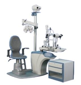 Ophthalmic workstation / with chair / equipped / 1-station URE 002, URE 003 Essilor instruments