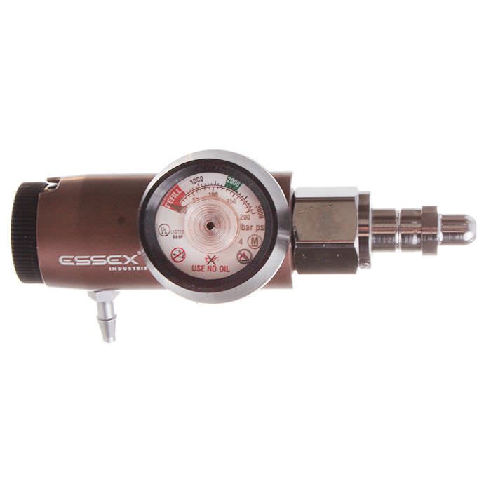 Oxygen pressure regulator / helium / adjustable-flow Heliox - CGA 280 Essex Industries