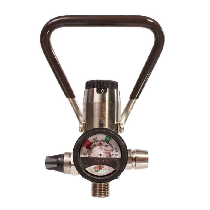 Oxygen pressure regulator / helium / adjustable-flow Integrated Regulator - Heliox Essex Industries