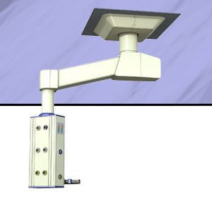 Ceiling-mounted medical pendant / height-adjustable / with column 700CRFHD ESCO Medicon