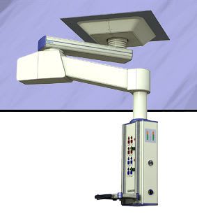 Ceiling-mounted medical pendant / height-adjustable / articulated / with column 700CSRFHD ESCO Medicon