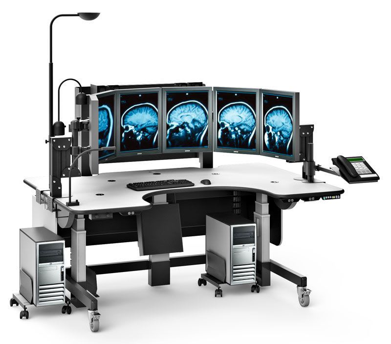 Medical computer workstation / medical imaging / for PACS Deluxe Ergo Tier 771720 AFC Industries