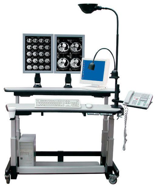 Radiology computer workstation / medical Dual Tier Cart 771375 AFC Industries