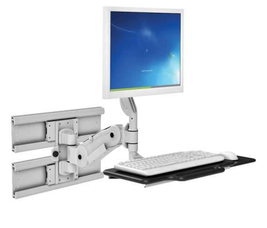 Medical monitor support arm / wall-mounted Combo AFC7808 AFC Industries