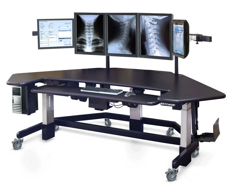 Radiology computer workstation / medical ST9448_ErgoHex_cutout AFC Industries