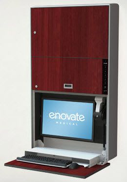 Medical computer workstation / wall-mounted / recessed e850 Enovate