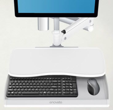 Medical monitor support arm / wall-mounted / with keyboard arm e130 Enovate