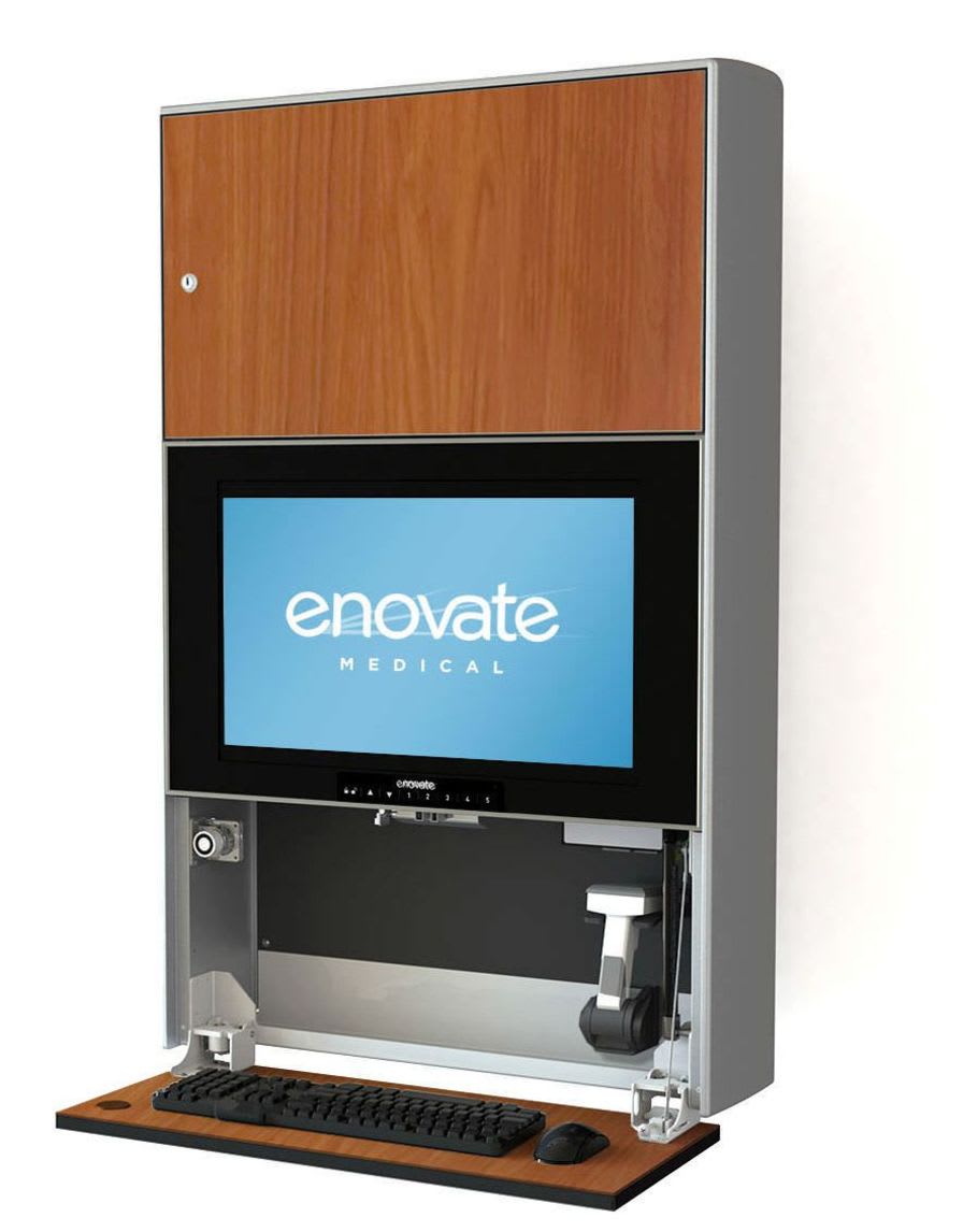 Medical computer workstation / wall-mounted / recessed e750 Enovate