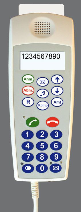 Medical handset with hygienic keypad CP 200 IP/CP 210 IP Ergophone