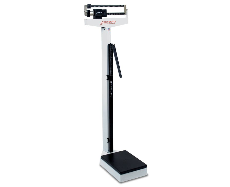 Mechanical patient weighing scale / column type / counterbalanced / with height rod 439 Detecto Scale
