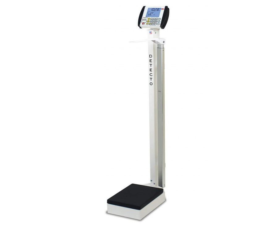 Electronic patient weighing scale / column type / with BMI calculation / with height rod 225 kg | 6437DHR Detecto Scale