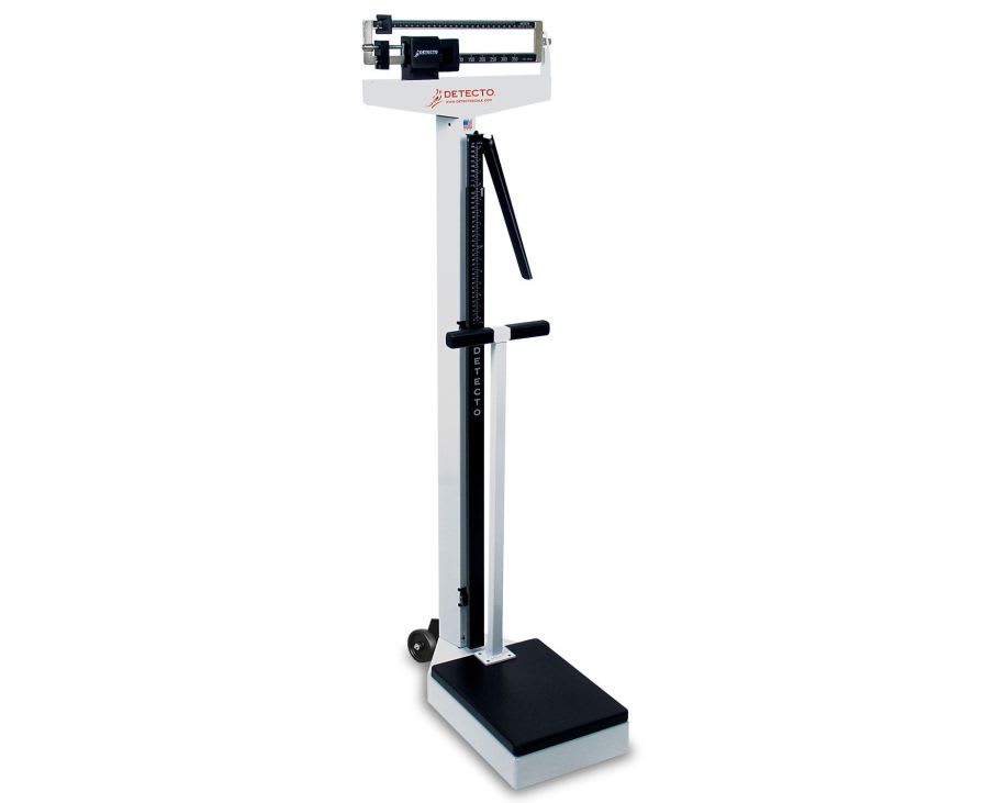 Mechanical patient weighing scale / column type / counterbalanced / with height rod 448 Detecto Scale