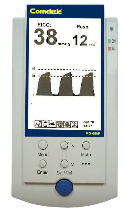 Handheld pulse oximeter / with separate sensor / with capnograph 30 - 250 bmp | MD-660P II Comdek Industrial