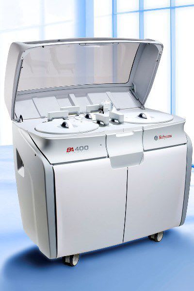 Automatic biochemistry analyzer 400 tests/h | BA400 Biosystems S.A.
