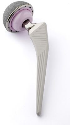 Traditional hip prosthesis / for total hip arthroplasty / cementless MetaFix™ Corin